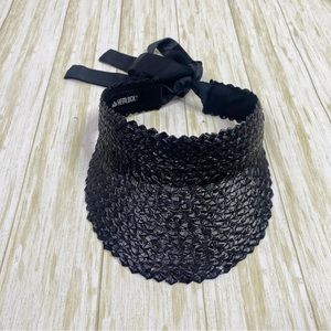 Hemlock Hats Black Capri Tie Back Visor